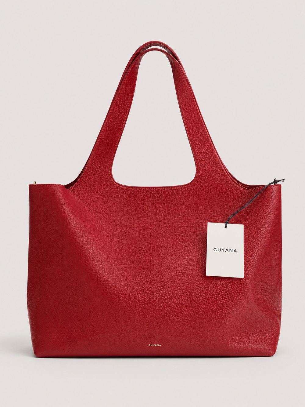 Cuyana Scarlet Pebbled Leather Tote